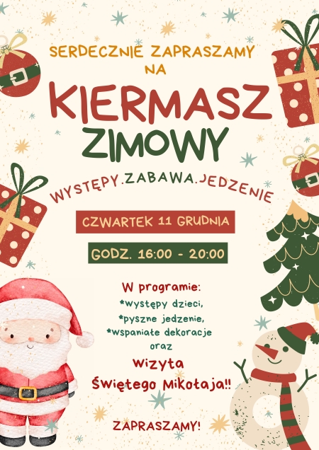 Harmonogram występów tegorocznego Kiermaszu Zimowego