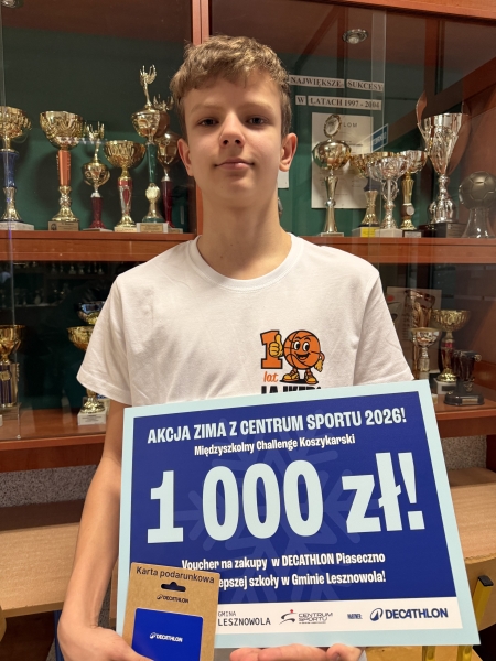 Szymon Kiełczykowski, uczeń klasy VIIE